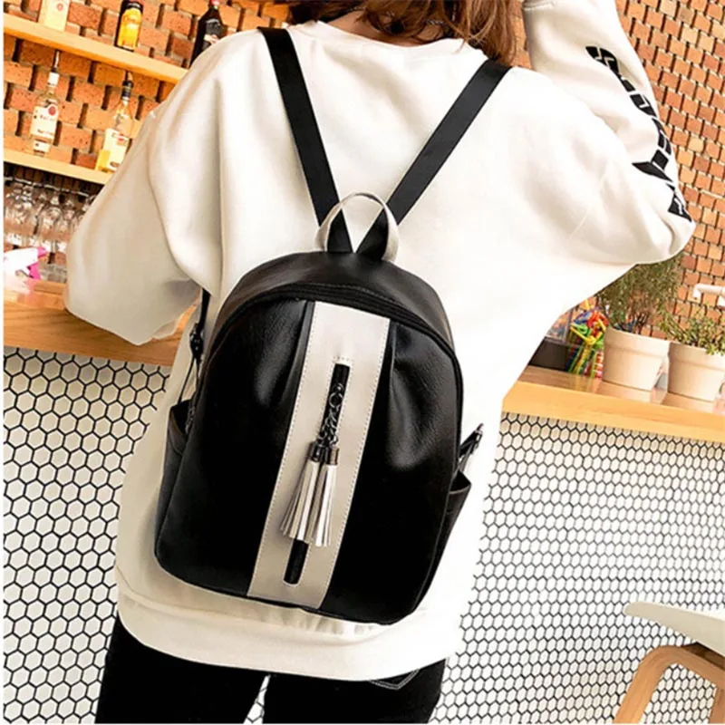 Женский рюкзак LISM модный из искусственной кожи с подвеской и кисточкой карманом