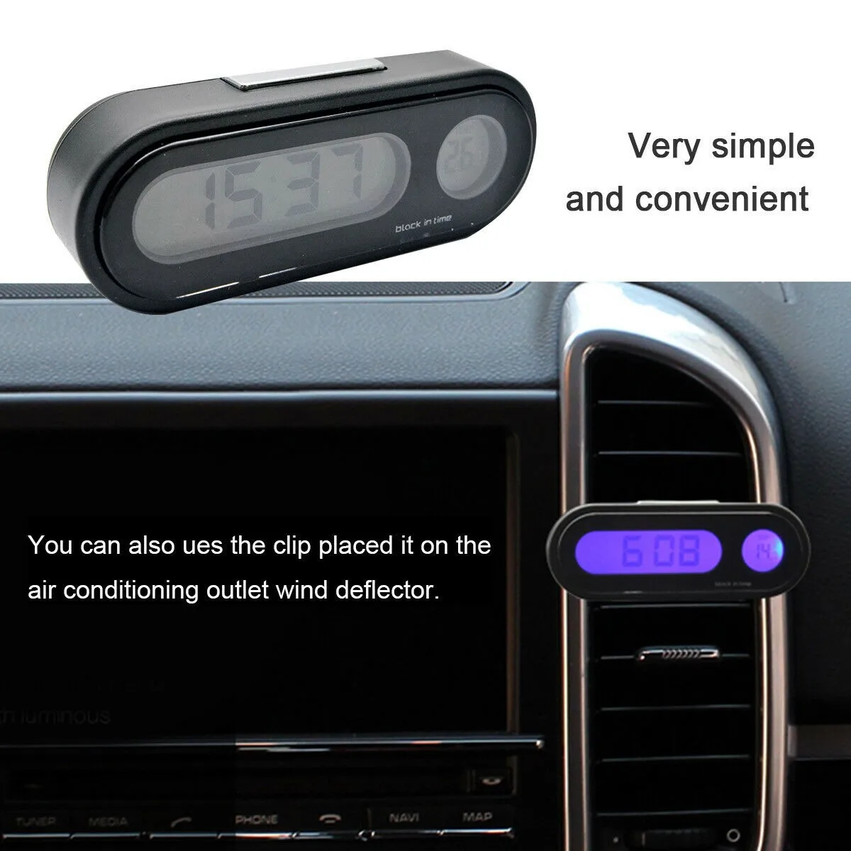

Electronic Electronic Clock Thermometer Time Clock 1 Pcs CR2032 Battery