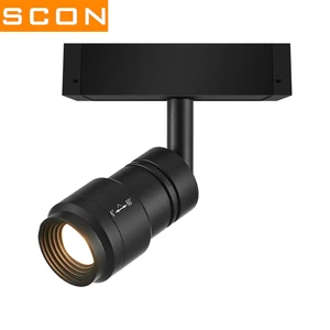 SCON Оптовая продажа Новый 7 Вт светодиодный Трековый свет магнитная система Трековый свет 6-60 градусов COB вращающийся Фокусируемый
