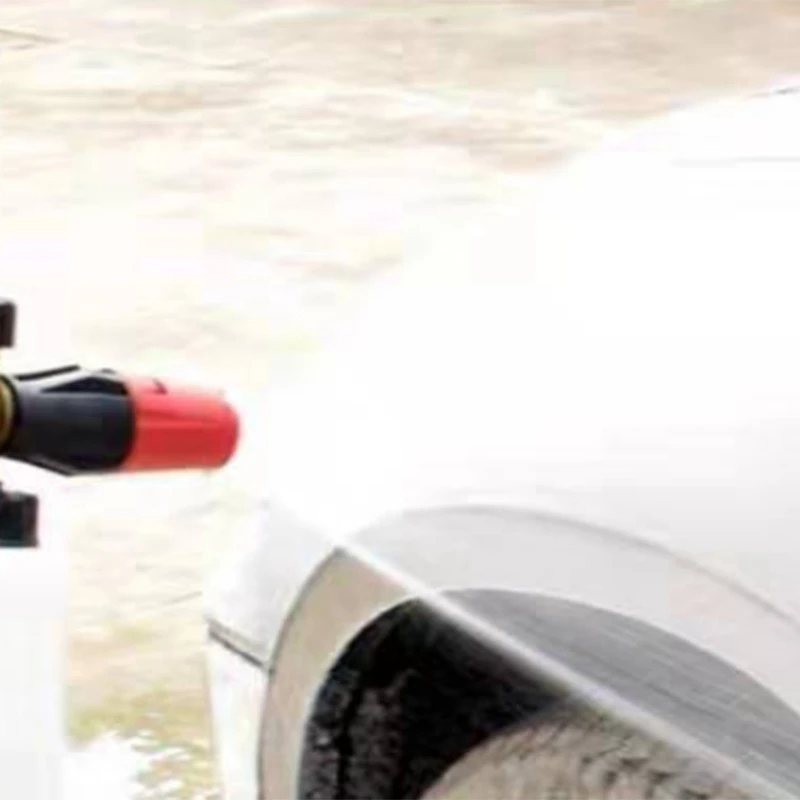 

1/4 Adjustable Snow Foam Lance Washer Bottle High Pressure Car Wash Jet Bottle Adjustable Foam Nozzle Open Column Shape