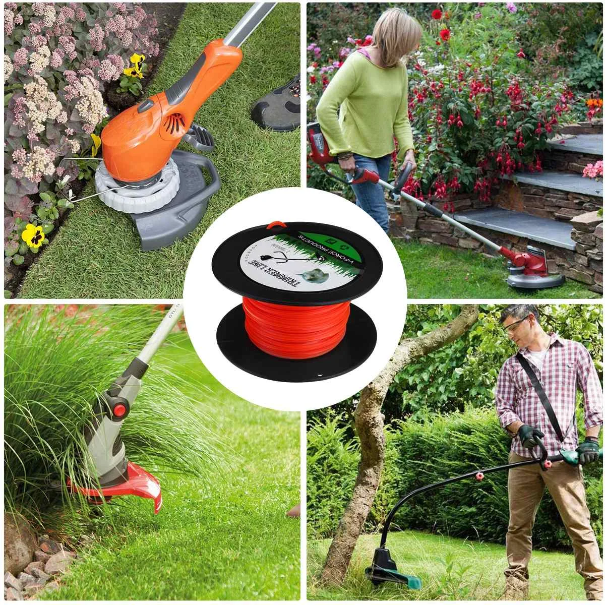 

New 50M*2.7mm Strong Trimmer Strimmer Brushcutter Nylon Cord Line Wire String Rope for Grass Strimmer Thick 2.7mm