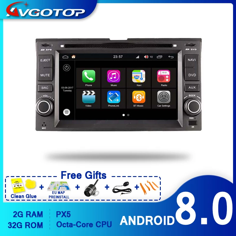 Автомагнитола AVGOTOP S200 2 + 32 ГБ Android 8 0 GPS DVD мультимедиа | Автомобили и мотоциклы