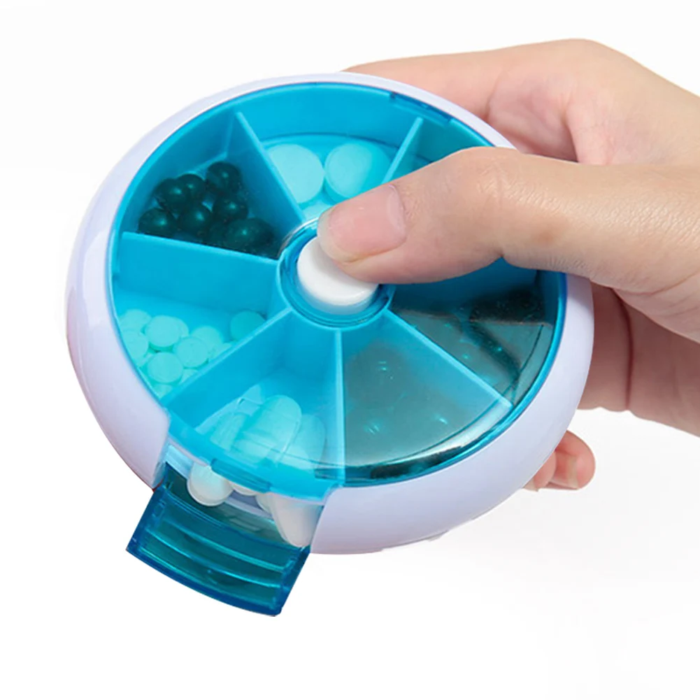 Мини пластиковая коробка для таблеток фруктовый вращающийся Еженедельный чехол