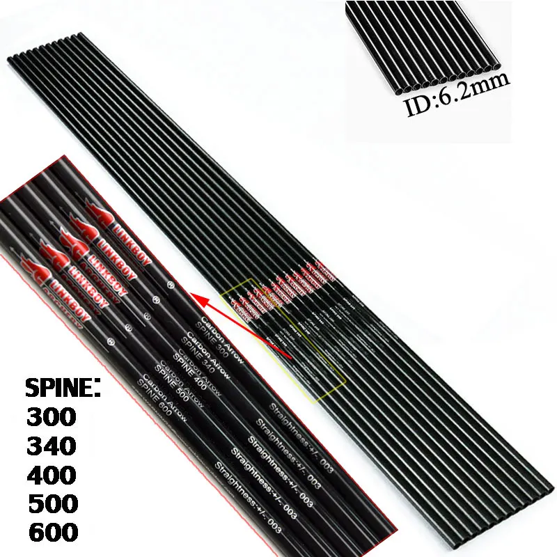 6/12/24 шт Высокое качество чистый углерод стрелочный Вал позвоночника 300 340 400 500 600 ID