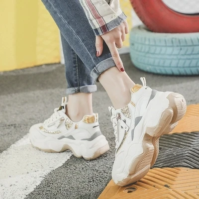 Кроссовки женские сетчатые дышащие на шнуровке Повседневная Уличная обувь