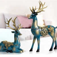 modern figurines miniatures living room crafts nordic resin art animal figurines set decoracion room decoration dg50fm