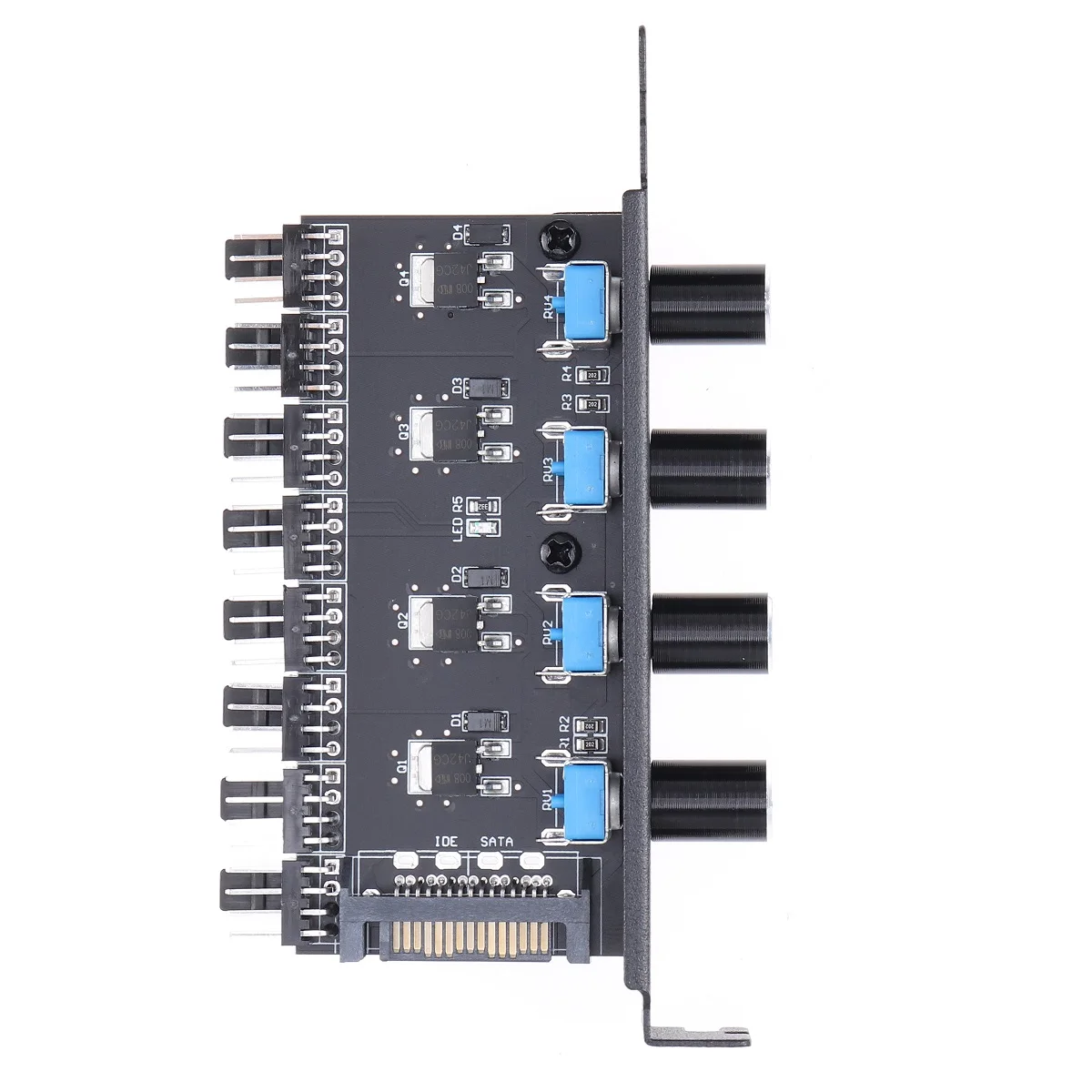 Компьютер чехол контроллер скорости вентилятора IDE/SATA 1 до 8 Way Hub 3Pin/4-контактный