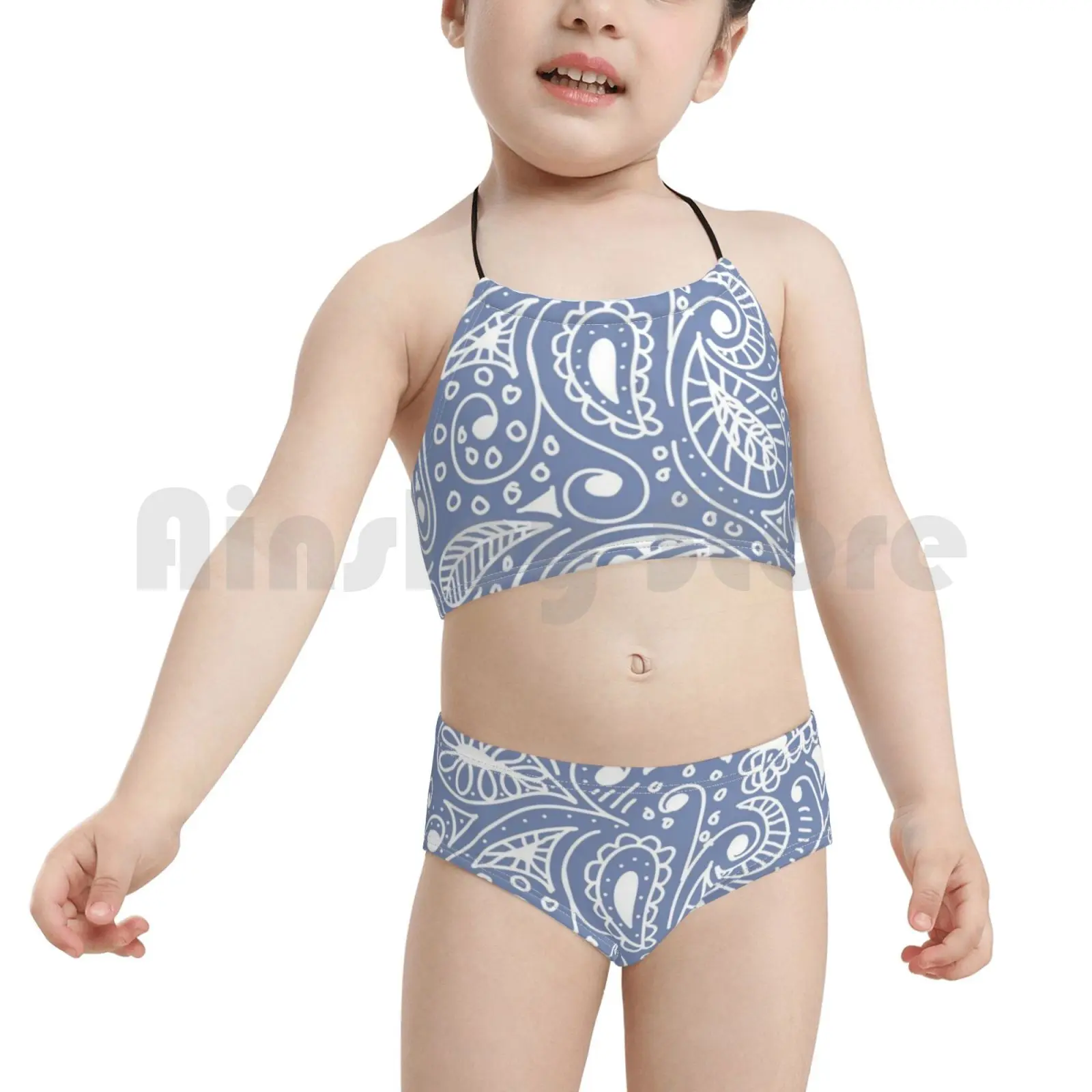 Пейсли каракулей купальник бикини Мягкий Высокая Талия каляки каракули дизайн