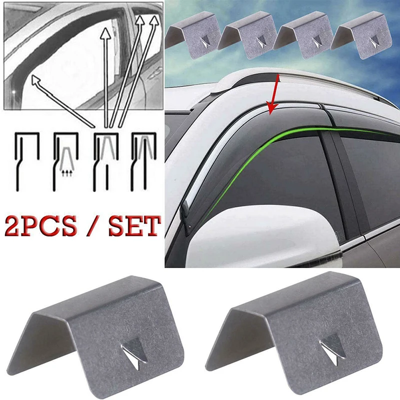 

2X Wind Rain Deflector Channel Stainless Steel Retaining Clips For Heko G3 Clip