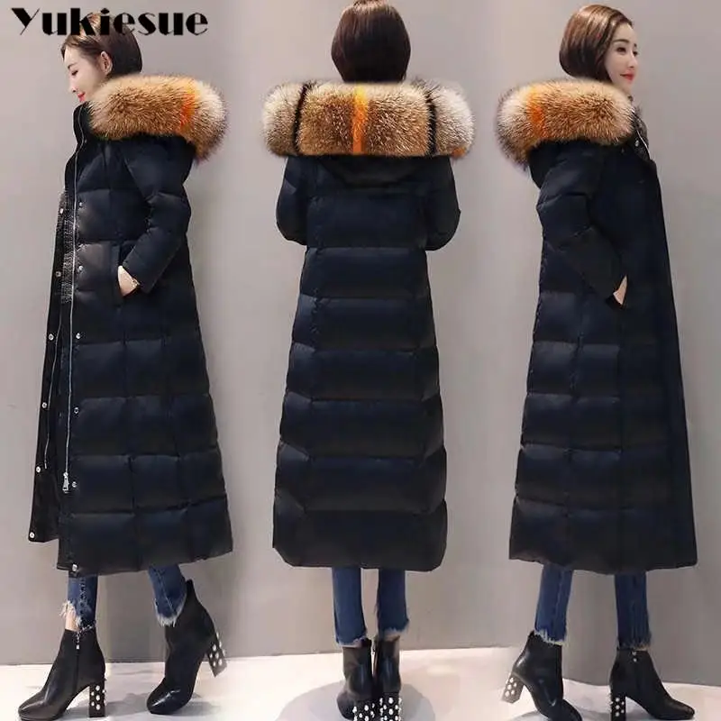 Женская длинная куртка из искусственного меха свободная повседневная Толстая
