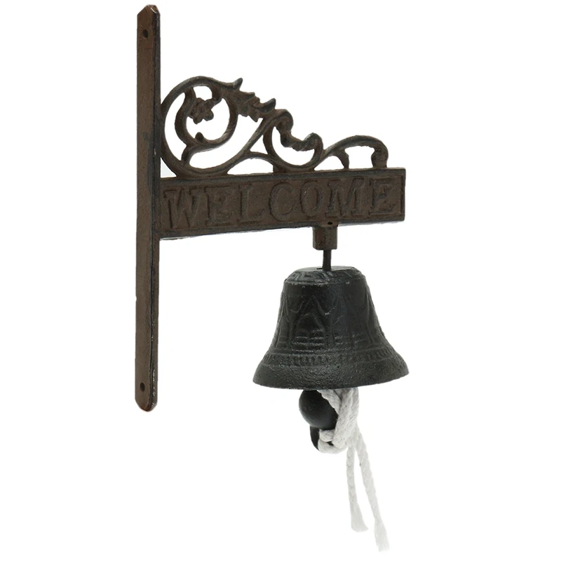 Винтажный коричневый металлический дверной звонок в скандинавском стиле