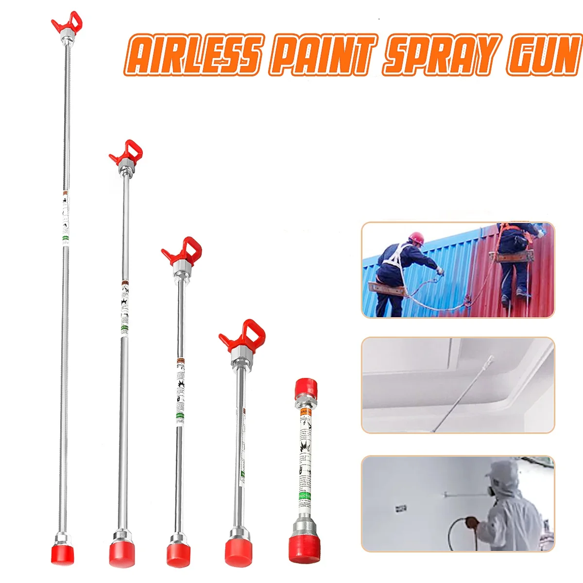 

20/30/50/75/100cm Sprayer Extension Rod Airless Paint Spray Guns Tip Extension Pole for Titans Wagner Spraying Machine
