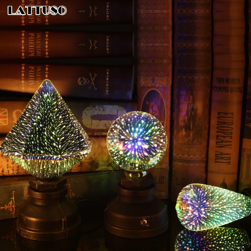 

LED Light Edison Bulb 3D Decoration Bulb AC 110V 220V A60 ST64 G95 G80 G125 E27 Holiday Lights Novelty Christmas Lamp Lamparas