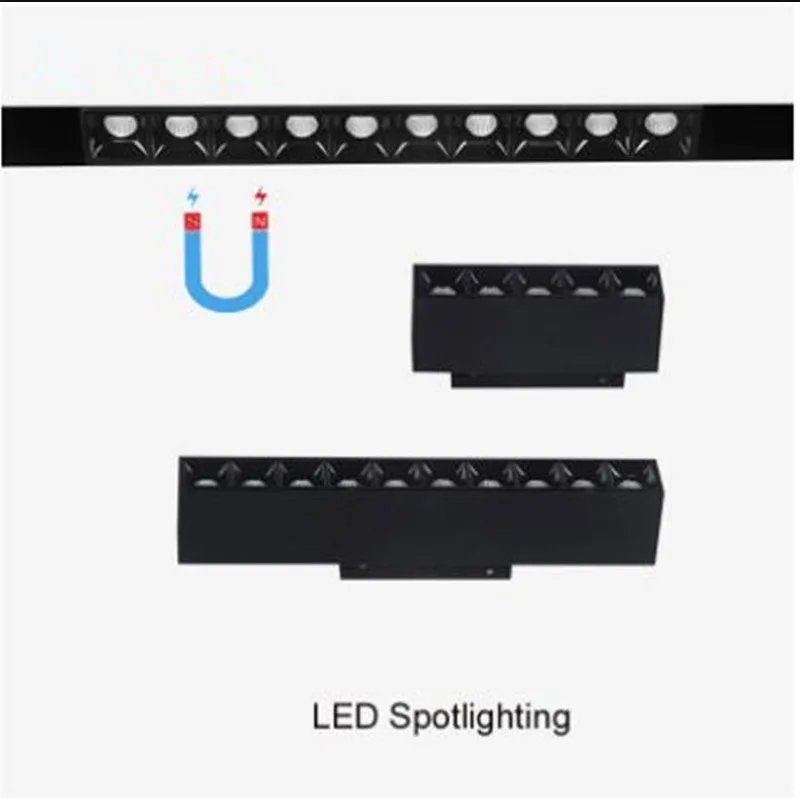 Магнитный Трековый светильник s алюминиевый встраиваемый потолочный подвесной