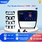 Hizpo 4G для Skoda Octavia 2 A5 2008-2013 Android 10 Автомагнитола 2din GPS-навигация мультимедийный видеоплеер RDS OBD2 DAB + DTV SWC