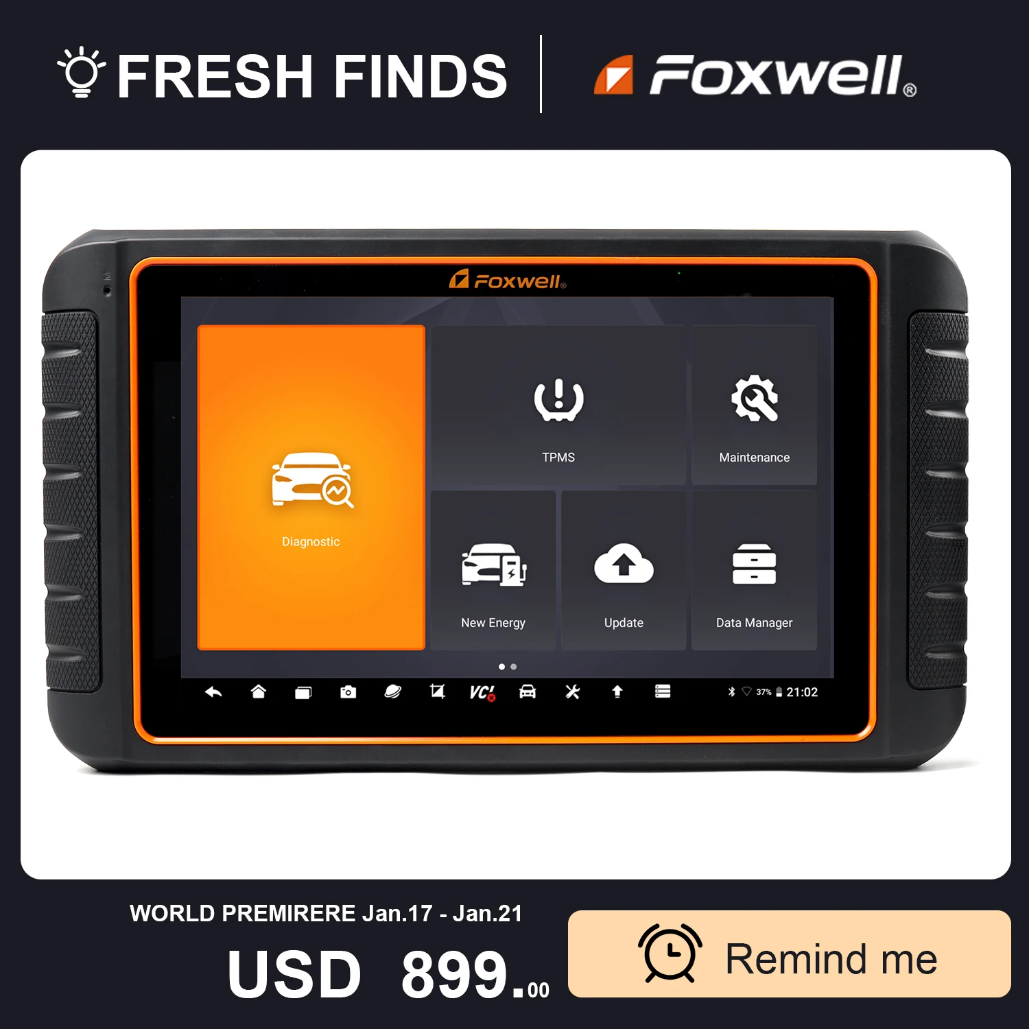 

Автомобильный сканер Foxwell GT75TS OBD2, профессиональное кодирование ECU, TPMS, двунаправленный автомобильный диагностический сканер OE-уровня OBDII