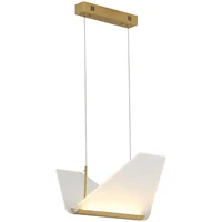post modern copper led pendant lamp white acrylic lampshade simple creative interior art decor seagull luminaires free shipping
