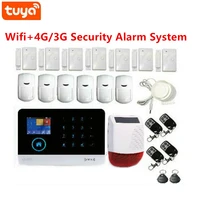 home alarm system wifi4g gsm alarm intercom remote control autodial 433mhz detectors ios android tuya app control
