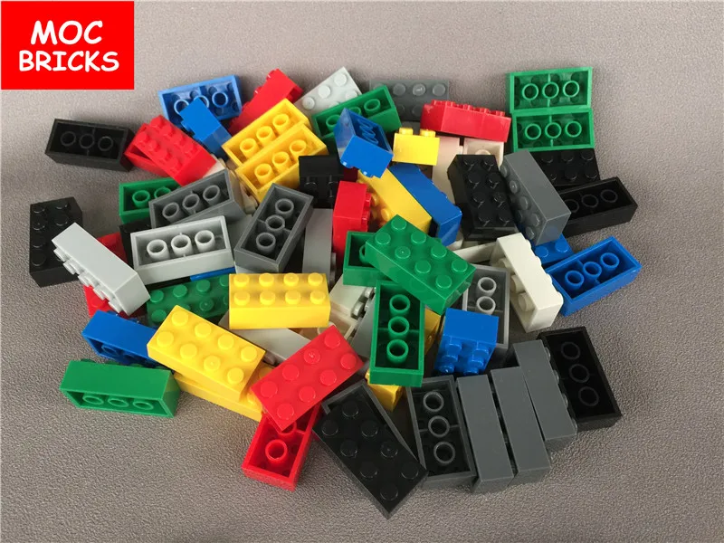 10 шт./партия кубики MOC красочный черный белый красный светильник серый кирпич 2x4