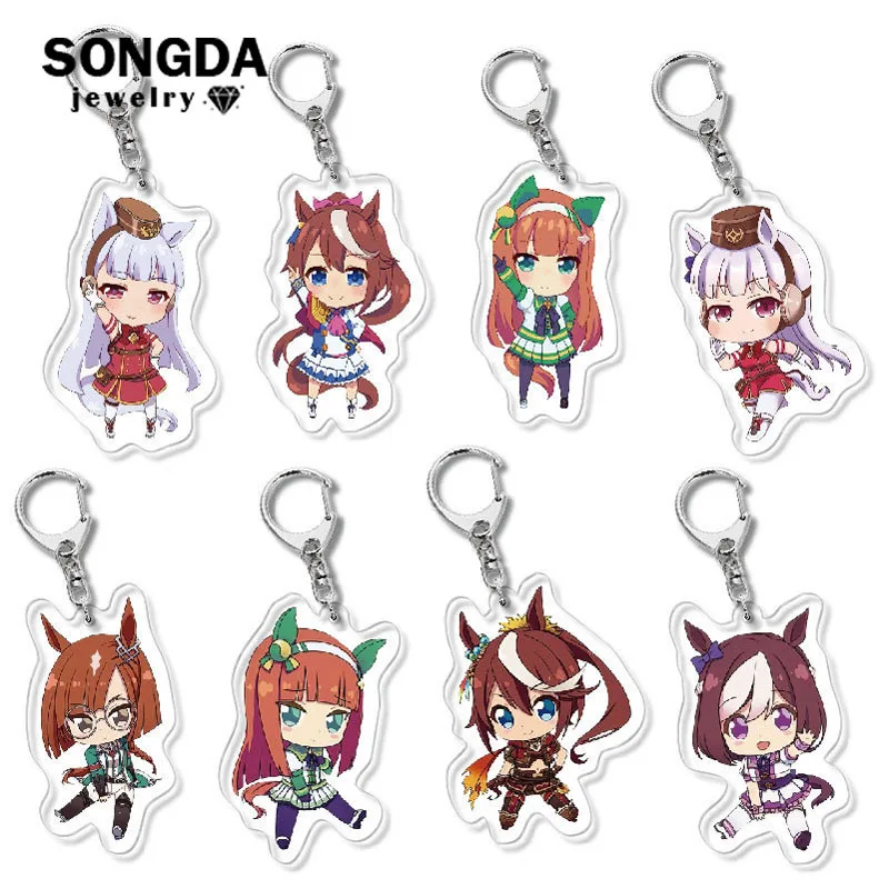 Новинка аниме акриловый брелок для ключей подвеска в виде персонажей Uma musum Pretty