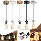 Винтажный промышленный Потолочный подвесной светильник с цоколем E27, винтовой держатель лампы с проводом для замены патрона лампы