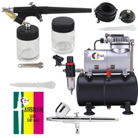 ophir 0 3mm 0 8mm 2 airbrush kit with 110v220v air tank compressor paint for cake decoration _ac090004a071