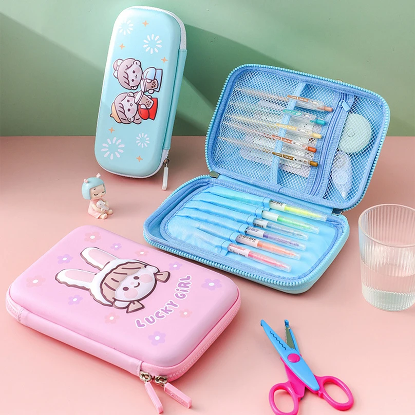 

Kawaii Pencil Case Big Pencil Box Korean Stationery 3D Pen Case Trousse Scolaire For Girls School Supplies Cute Pencil Cases