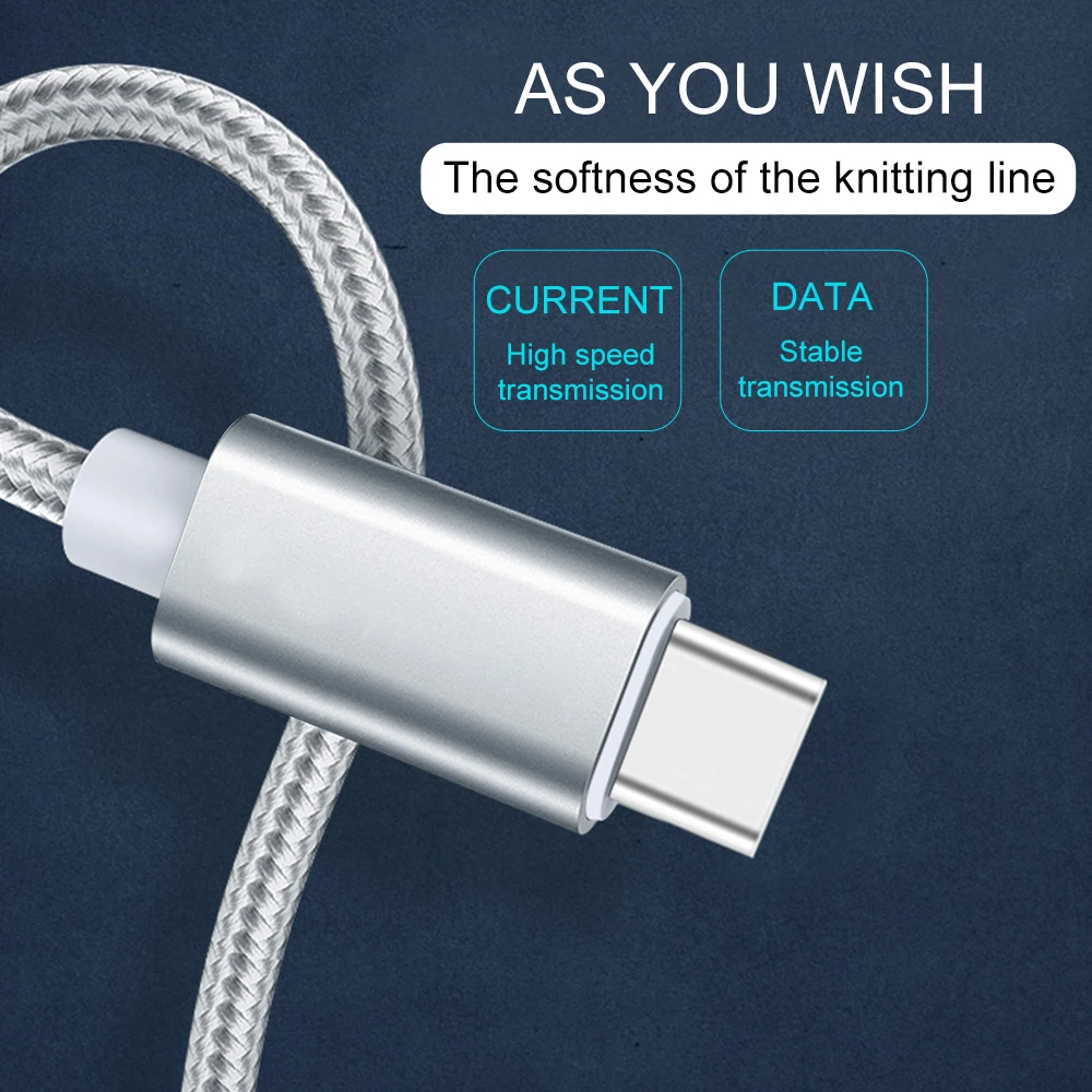 Swalle mi cro type-C USB кабель нейлоновый провод для быстрого заряда для i Phone Sam sung Xiao mi мобильный телефон usb зарядный шнур Быстрая