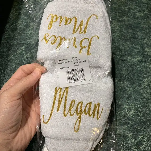 Индивидуальные имена дата Свадебные шлепанцы для невесты подарок подружки