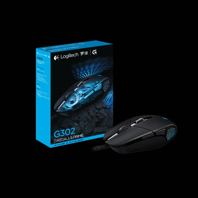 Original Logitech G302 Daedalus Prime MOBA Gaming Mouse Wired Optical 4000dpi led usb Lights Tuned for professional gaming mouse images - 6