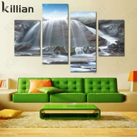 duopin no frame rock waterfall river ecological landscape picture print poster living room home decoration canvas painting