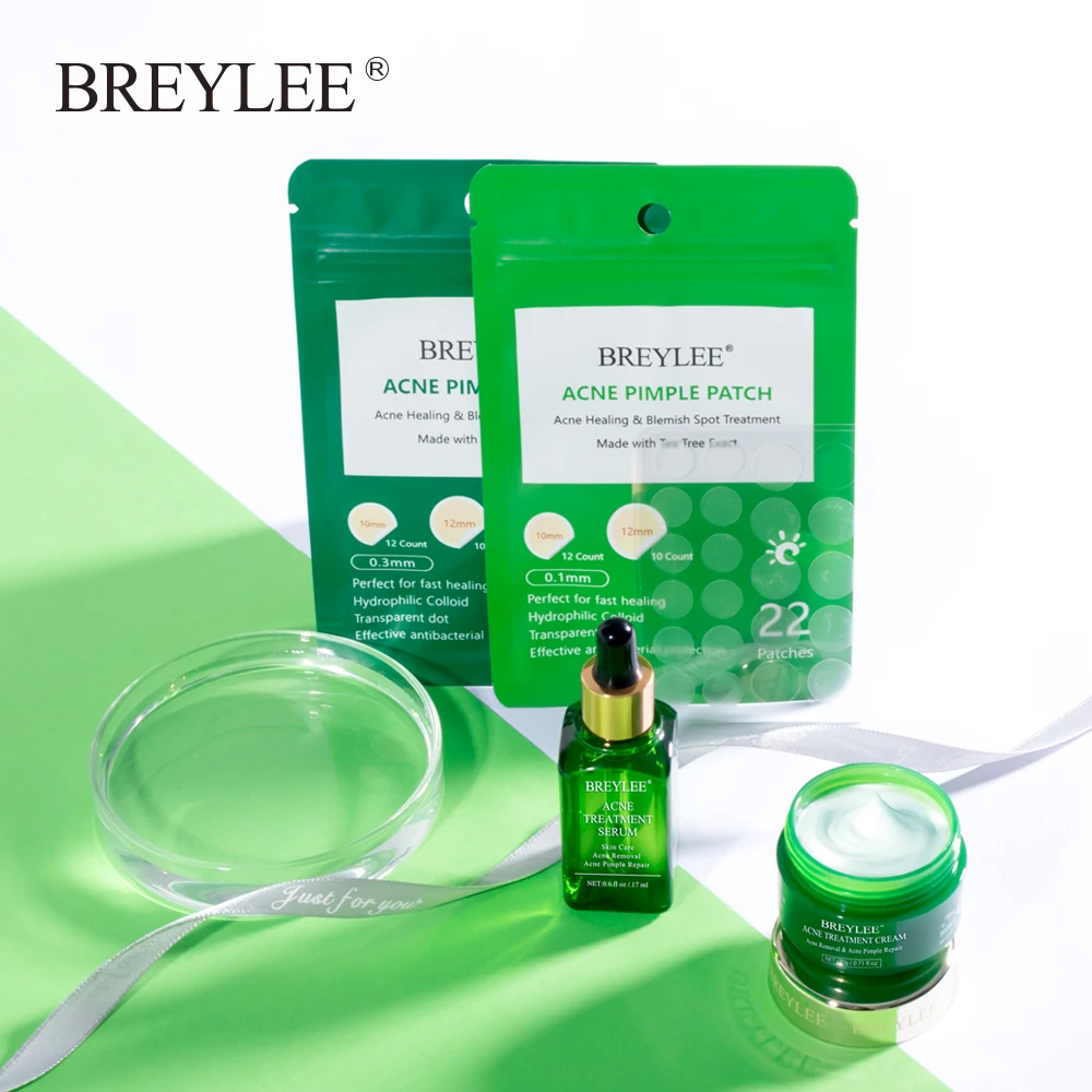 BREYLEE Dropshipping Acne Treatment Serum Face Cream Acne Pimple Patch Scar Remover Moisturizing Facial Essence Skin Care Tool
