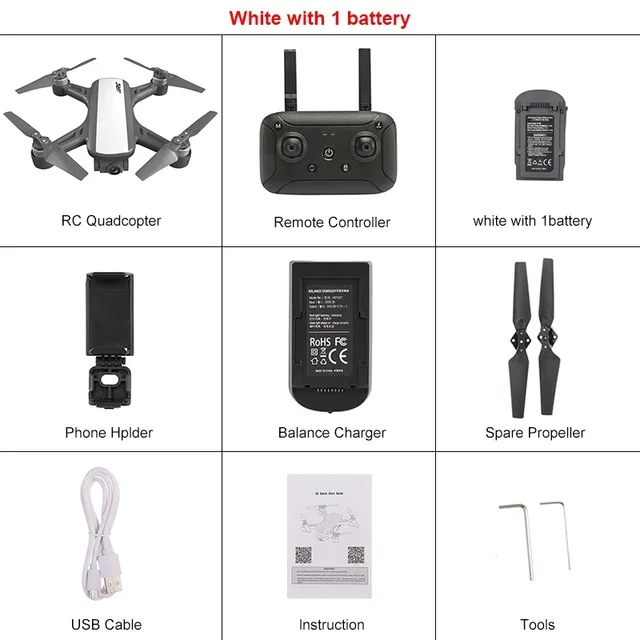 White 1 Battery JJRC X9 5G 1080P WiFi FPV Радиоуправляемый Дрон gps Бесщеточный Gimbal позиционирование потока высота удержания Квадрокоптер дистанционное управление вертолеты - Цвет: White 1 Battery