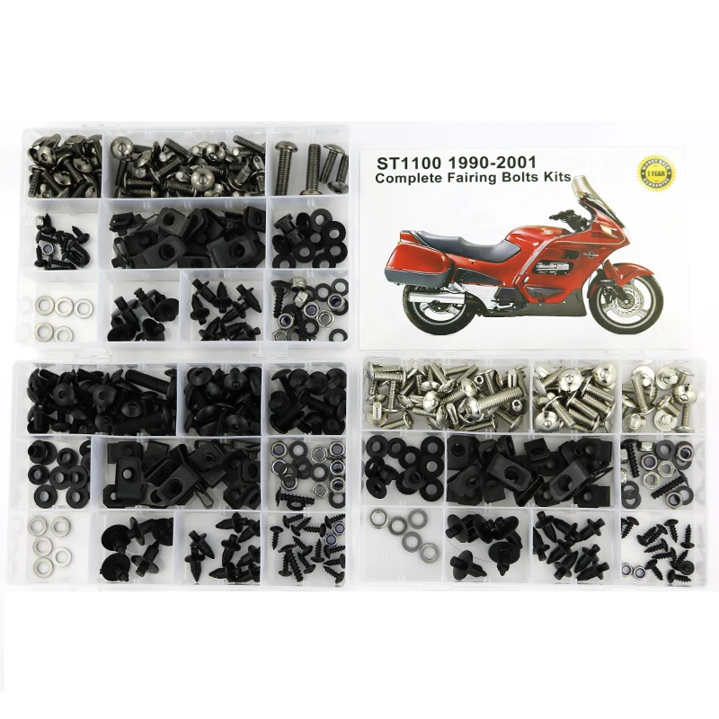 

Fit For HONDA ST1100 1990-2002 Motorcycle Complete Full Fairing Bolts Kit Covering Bodywork Screws Bolts Speed Nuts