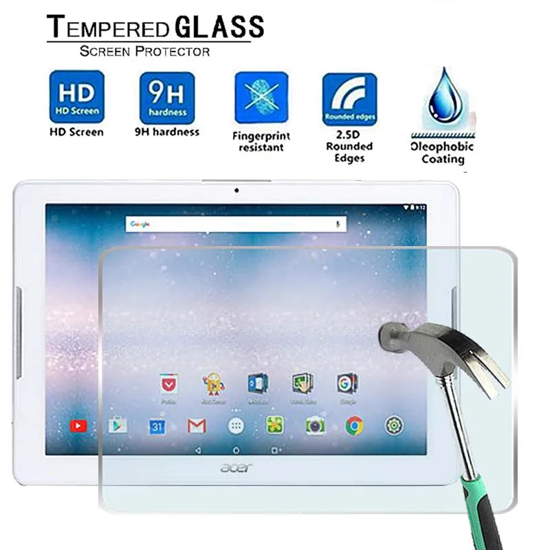 

For Acer Iconia One 10 B3-A30 -Premium Tablet 9H Ultra clear Tempered Glass Screen Protector Film Protector Guard Cover