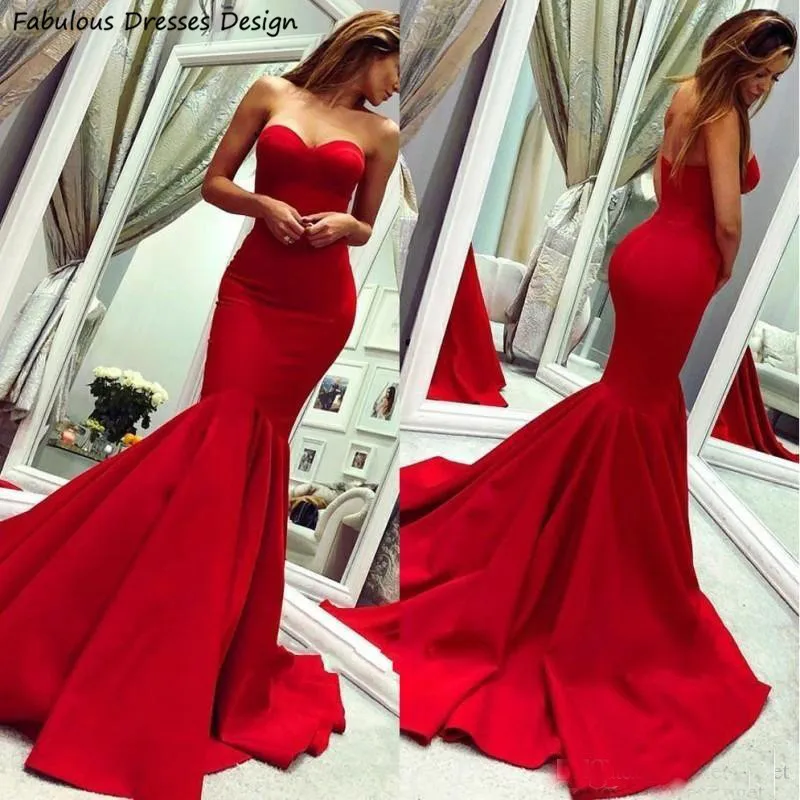 

Элегантные красные платья для выпускного вечера 2021 без бретелек спинки длинное вечернее платье Для женщин вечерние развертки поезд Robe De ...