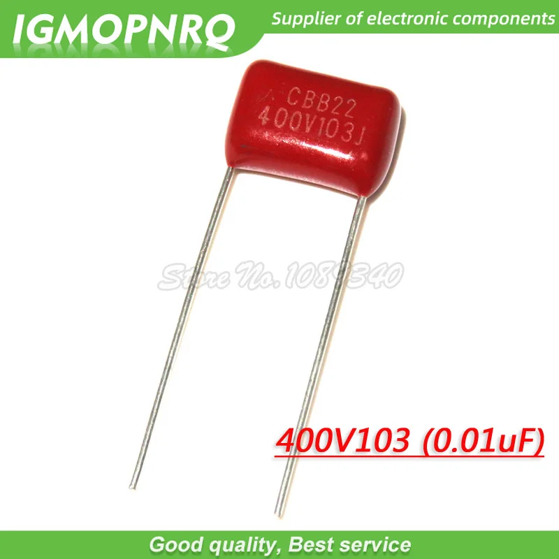 10 шт. 400V103J 0 01 мкФ 10NF 103 400V Шаг мм CBB полипропиленовая пленка конденсатор