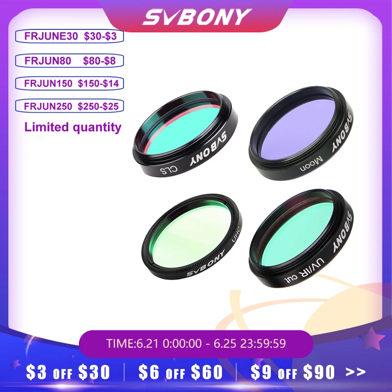 SVBONY 1 25 ''/ 2&quot фильтр UHC + CLS Moon UV/IR Cut астрономический телескоп Монокулярные