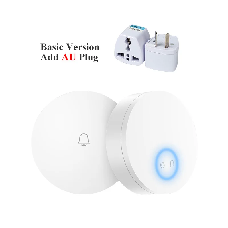 Basic with AU Plug Xiaomi Mijia Linptech wifi самогенерирующийся беспроводной дверной звонок работает с приложением Mijia умное управление функцией памяти AC 110-240V - Цвет: Basic with AU Plug