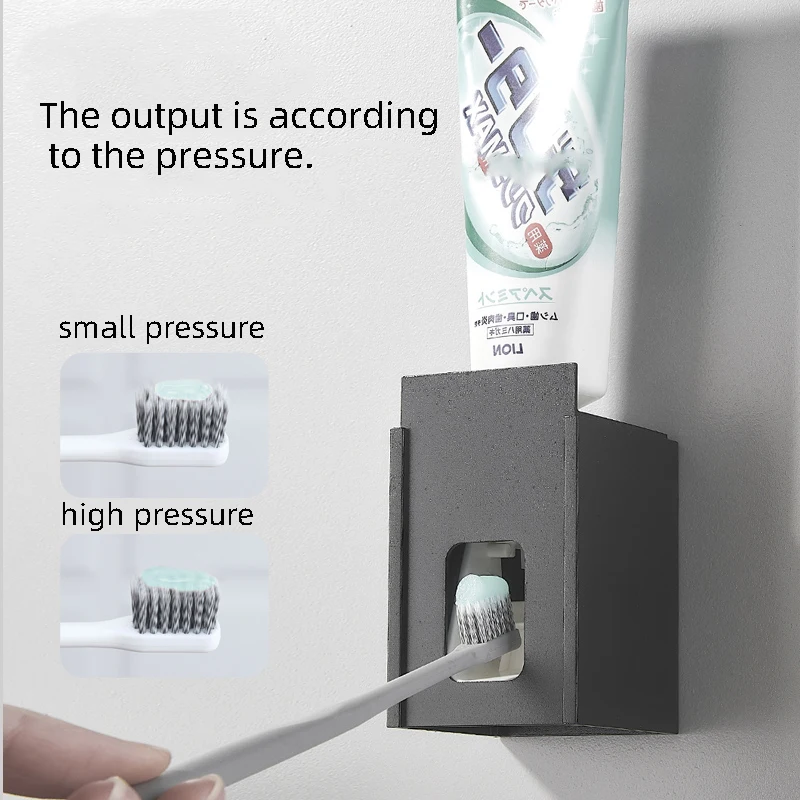 automatic toothpaste dispenser wall mounted dust proof holder aluminium alloy storage rack bathroom accessories set squeezer free global shipping