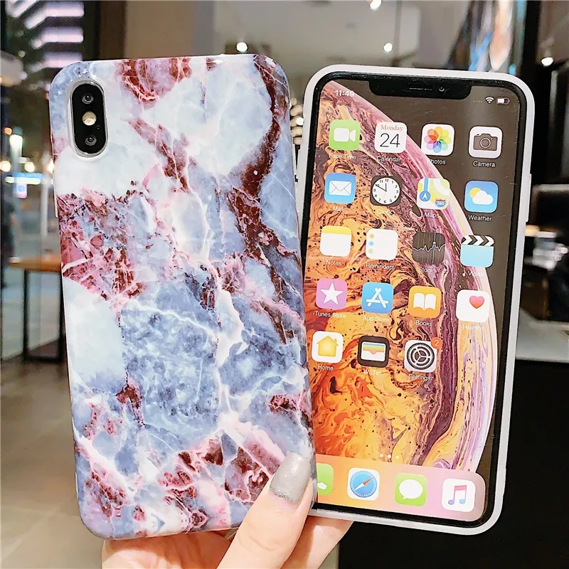 

simple Marbling Couple's Phone Cover Case For Iphone X 11 pro Xs Max Xr 10 8 7 Plus se 4.7 Luxury Soft silicone Coque Fundas