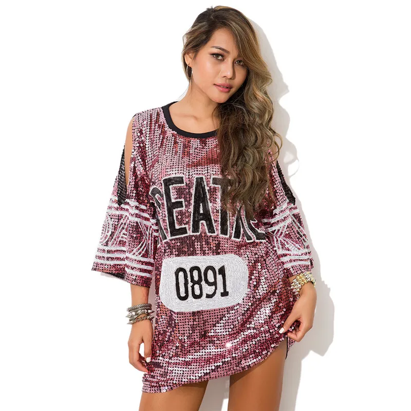 Костюмы для джазовых танцев женский черный костюм с блестками в стиле хип-хоп