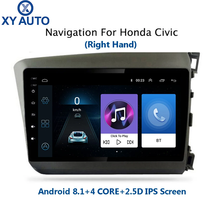 9 дюймовый 2.5D IPS HD мультисенсорный экран Android 8 1 NAVI для Honda civic 2012 2015 правая рука с