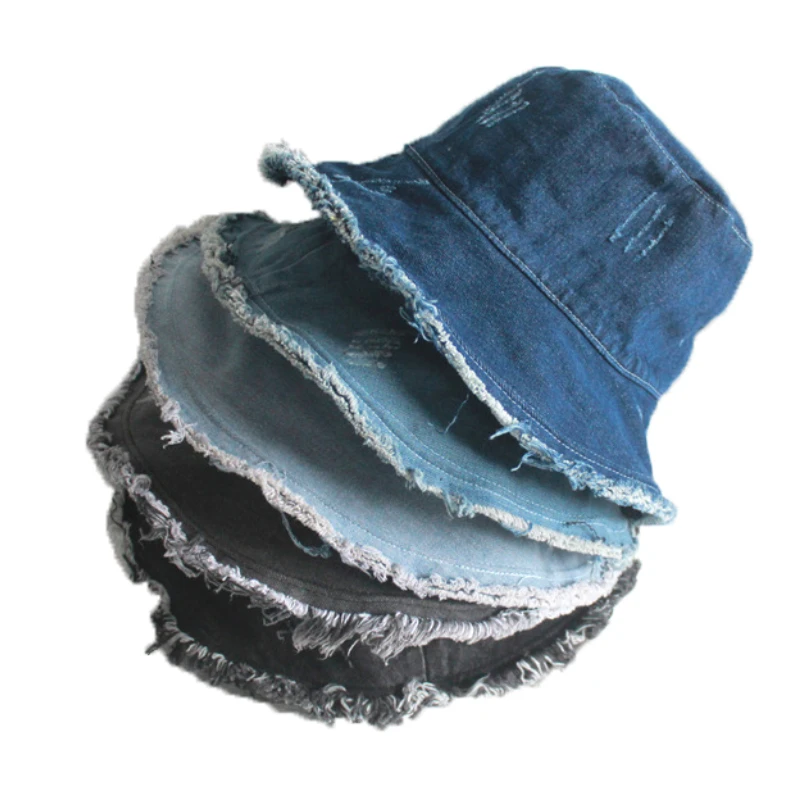 

New Denim Fisherman's Hat Bucket Hat Unisex Fashion Bob Caps Hip Hop Gorros Men Women Panama Warm Windproof Bucket Hat Outdoor