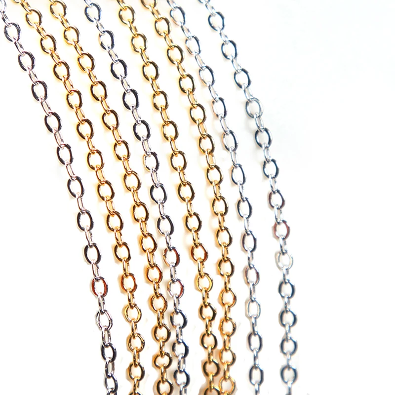 Новинка 1 шт. металлическая цепочка с подвеской из сплава 1/1.5 мм ожерелье серьги