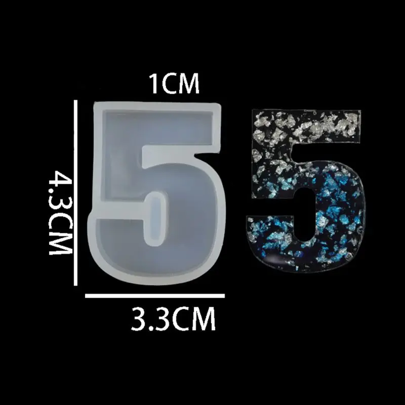 

10 Pcs/set Crystal Epoxy Digital Silicone Mould DIY Handmade Jewelry Creative Pendant Model UV Mold