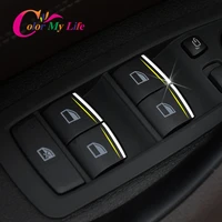 color my life 7pcsset car windows control panel buttons knob sequins trim for bmw x1 f48 1 3 series f30 f20 accessories