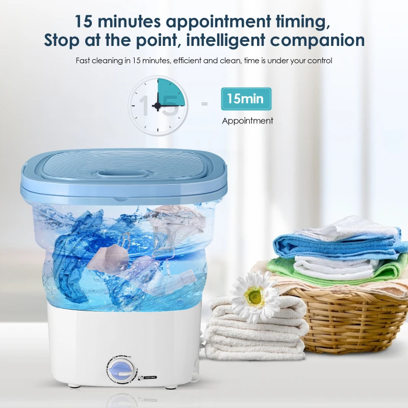 

Portable Foldable Washing Machine 300W High Power Folding Washing Machine With Larger Washing Capacity