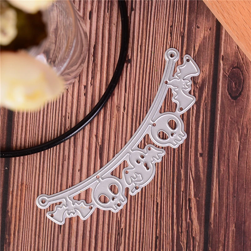 TPXCKz Halloween Cutting Dies Skull Ghost Bat DIY Scrapbooking Paper Card Making Stencil Decor Crafts Embossing Craft Stamps New | Дом и сад