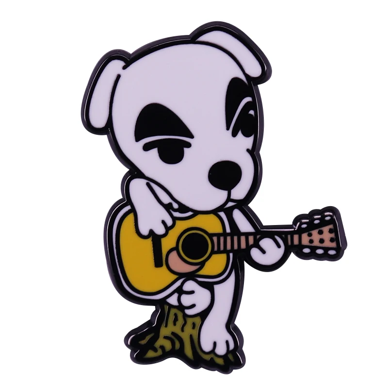 Значок DJ K.K Jack Russel для игры в гитару щенков животных пересечение новых горизонтов